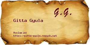 Gitta Gyula névjegykártya
