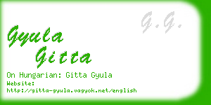 gyula gitta business card